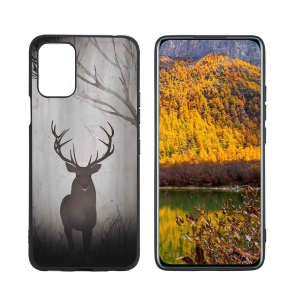 Compatible with LG K53 Phone Case, Deer-Animal-Print-45 Case Men Women, Flexible Silicone Shockproof Case for LG K53