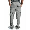 thumbnail image 4 of Suanret Men Straight Leg Jogger Heavy Weight Fleece Cargo Pocket Sweat Pants, 4 of 6