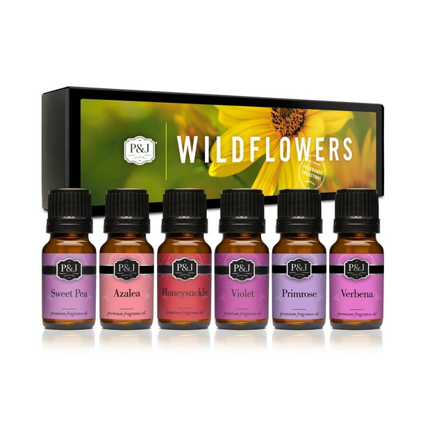 P&J Fragrance Oil Wildflowers Set of 6 Scented Oil for Soap Making