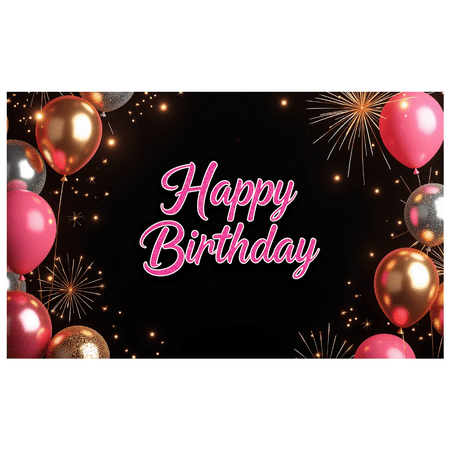 LUUFILx Panda Birthday Backdrop Banner for Kids Party Supplies Happy Birthday Decorations with Balloons and Flowers Party Decor Background Props