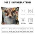 thumbnail image 5 of Nawypu  Baby Cow in a Bucket Boho Flowers Floral Throw Pillow Cover,Farmhouse Summer Flower Floral Decorative Cushion Cover for Home Girls Room Living Room,Gifts for Cow Lovers Women Girls, 5 of 5