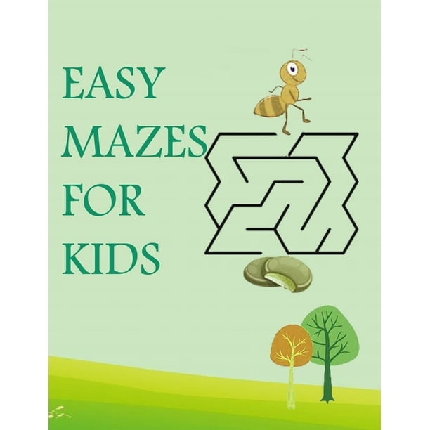 easy mazes for kids fun learning mazes size 8 5 x 11 in 21 59 x 27 94 cm mazes book for play time paperback walmart com