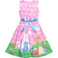 thumbnail image 3 of Girls Dress Easter Bunny Egg Hunt Pink Casual Party 7-8 Years, 3 of 6