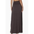 thumbnail image 2 of TheMogan Women's PLUS Casual Draped Jersey Foldable Waist Relaxed Long Maxi Skirt, 2 of 7