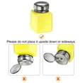 thumbnail image 4 of Uxcell Solvent Alcohol Dispensers 120ml(4oz) Push Down Liquid Dispenser Pump w Stainless Steel Lid, Yellow, 4 of 6