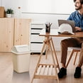 thumbnail image 5 of Household Flip,top Odor,blocking Trash Can,10L Large,capacity Plastic Trash Bin with Stylish Design,Convenient Flip Cover,Easy to Clean,Suitable for Kitchen,Bedroom,Office,and Vehicles Beige, 5 of 6
