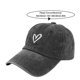 thumbnail image 3 of Gorra de béisbol para mujer con bordado de corazón: gorra de moda para niñas para deportes al aire libre,ajustable,bonita y casual, 3 of 6