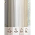 thumbnail image 7 of Beige White Ombre Semi Sheer Curtains 63 Inch Length 2 Panels Set, Country Minimalist Abstract Gradient Sheer Kitchen Curtain Privacy Voile Window Curtain for Living Room Bedroom Rod Pocket Drapes, 7 of 7