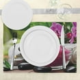 thumbnail image 3 of Ambesonne Spa Place Mats Set of 4, Black Stones, Standard Size, Fuchsia Black and Green, 3 of 6