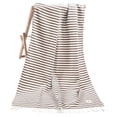 thumbnail image 4 of American Soft Linen 100% Cotton Turkish Peshtemal Beach Towels, 35"x60" size 4 Pack Swim Towels for Beach and Pool Towels, Brown, 4 of 6