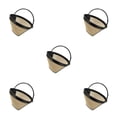 thumbnail image 1 of ZheElen Cone-Style Coffee Filter Mesh Permanent Machine Strainer Filtering Basket with Handle Good Permeability Kitchen for Cafe 12x6x8.7cm 5Set, 1 of 1