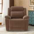 thumbnail image 7 of Bonzy Home Extra Wide Manual Recliner Chair in Soft Brown Fabric,Overstuffed Recliner, Brown, 7 of 7