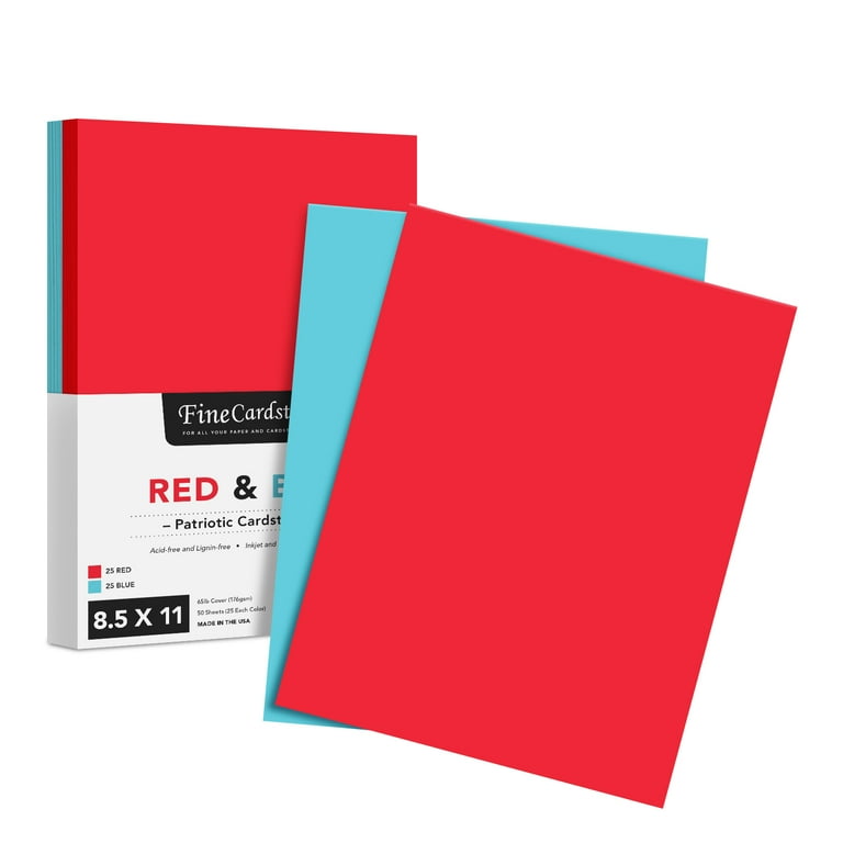 美品red card Blues25 Re-Entry Red Card Stock - 8 1/2 x 11 in 65 lb Cover Smooth