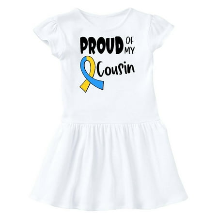 

Inktastic Proud of my Cousin Down Syndrome Awareness Gift Toddler Girl Dress