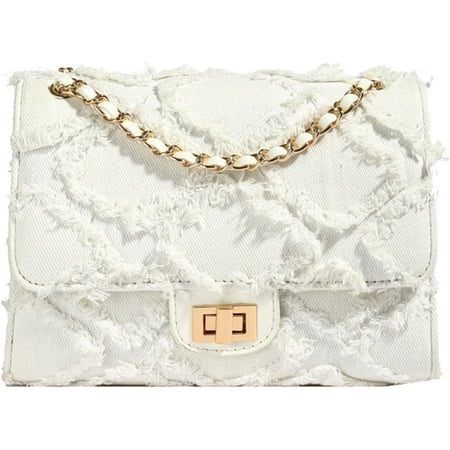 ShengRui Denim Purse  Denim Crossbody Bags for Women Jean Purse Denim Shoulder Bag Handbags