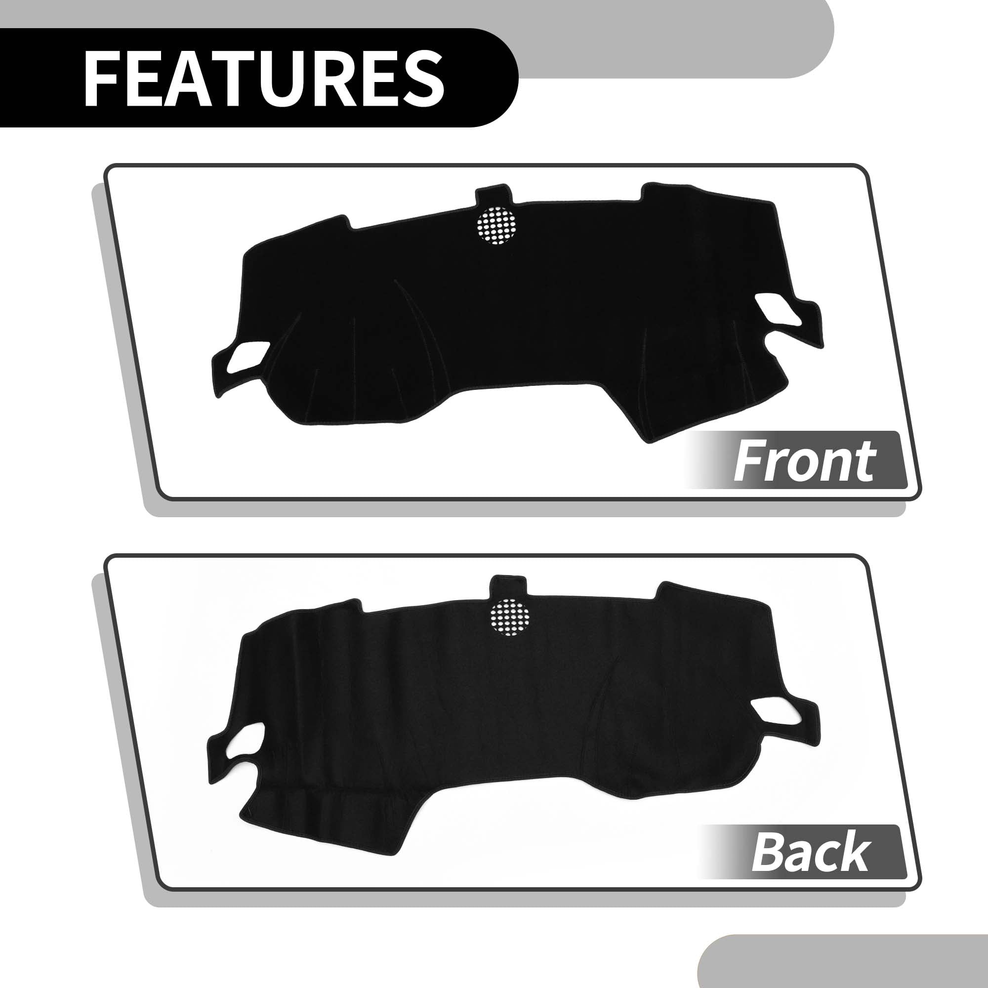 Unique Bargains for Nissan Maxima 2016-2023 Dashboard Cover Sun Shade Carpet Black