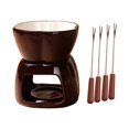 thumbnail image 4 of Juego de mini fondue Juego de fondue de queso Olla para derretir Tazón de estufa fácil de usar Calentador Calentador Macarena Taza de fondue de chocolate, 4 of 8