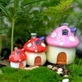 thumbnail image 2 of 1pcs/4pcs Mushroom House Garden Crafts Bonsai Micro Landscape Decoration Resin Crafts Bonsai Micro Landscape Diy Ornents Random Color XS, 2 of 9