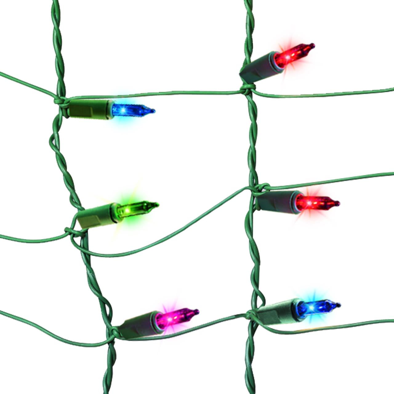 Holiday Time 200-Count High-Density Multicolor Incandescent Net Christmas Lights, 16 sq. ft.