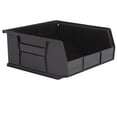 thumbnail image 2 of Hudson Exchange 11" x 11" x 5" (3 Pack) Plastic Stackable Storage Bin and Hanging Container, Black, 2 of 2