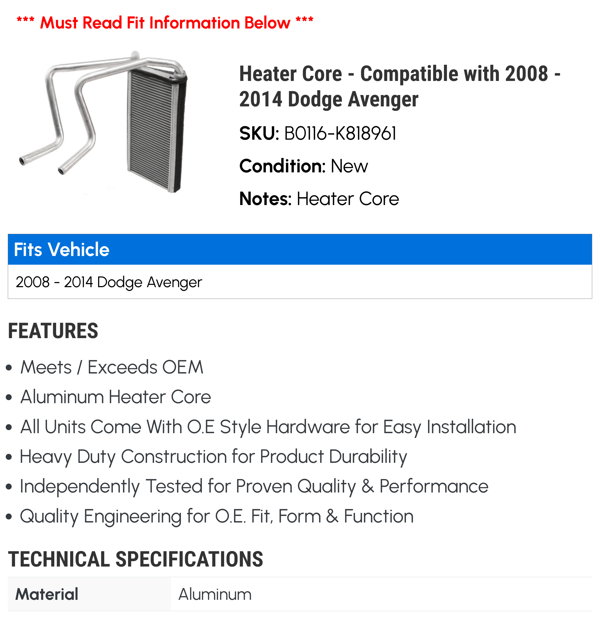 Is A New Heater Core Necessary For Even Heating