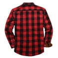 thumbnail image 2 of SPEEDRUN Men's Flannel Shirts Cotton Long Sleeve Shirt Casual Button Down Shirts with 2 Pockets, 2 of 8