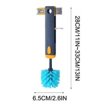 Moocorvic Silicone Bottle Cleaning Brush with Long Handle,Water Bottle Cleaner for Baby Bottles,Sports Bottle, Vase, Glassware, Perfect for Smaller Diameter Bottle Openings