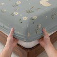 thumbnail image 3 of Twin XL Size Fitted Sheet Set - Cute Duck Daisy 2 Piece Bedding Sets 16" Deep Pocket Fitted Sheet with 1 Pillowcases, Summer Spring Floral Blue Brushed Microfiber Hotel Luxury Bed Sheets, 3 of 9
