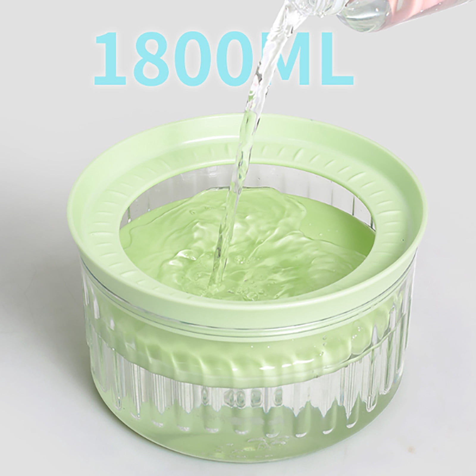 1.8L Dog Water Bowl No Spill Capacity Spill Proof Slow Drinking Water Feeder No Splash Pet Water Bowl Vehicle Carried Travel Dog Bowl for Sloppy Messy Drinkers Cats