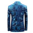 thumbnail image 3 of Mens Luxury Paisley Suit Jacket Gold Shiny Slim Fit Button Down Blazer, 3 of 5