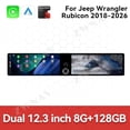 thumbnail image 3 of ZWNAV Dual 12.3 inch Screen Car Radio For Jeep Wrangler Rubicon 2018-2026 Android GPS Navigation Multimedia Video Player Stereo Receiver Head Unit, 3 of 15