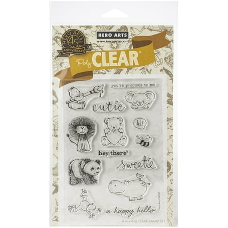 Hero Arts From The Vault Clear Stamp 4"X6"-Cute Animals
