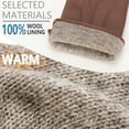 thumbnail image 3 of Leather Gloves for Men, Warm Wool Lined PU Leather Winter Gloves Touchscreen Texting,Driving Gloves Men Waterproof, 3 of 7