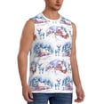 thumbnail image 2 of Daiia Snowy Cottage Holiday Scene Printed Men's Tank Tops,Casual Soft Sleeveless Gym Muscle Shirts Bodybuilding Tee-3X-Large, 2 of 8