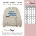 thumbnail image 7 of Hanukkah Sweatshirt, Peace Love and Miracles, 7 of 7