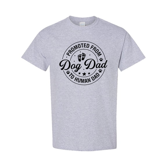Inktastic Promoted from Dog Dad to Human Dad T-Shirt
