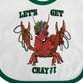 thumbnail image 4 of Inktastic Mardi Gras Let's Get Cray Crayfish with Beads Boys or Girls Baby Bib, 4 of 4
