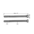 thumbnail image 2 of 5 piezas de correas de gancho y bucle de 3/4 pulgadas x 10 pulgadas correas de sujeción reutilizables para atar cables (Gris), 2 of 4