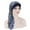navyblue, variant on Bright silk punching cloth flower turban hat flower turban hat Muslim can hide hair turban hat