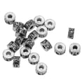 thumbnail image 2 of 20 piezas de espaciadores de perlas de plata tibetanos antiguos para hacer joyas., 2 of 9