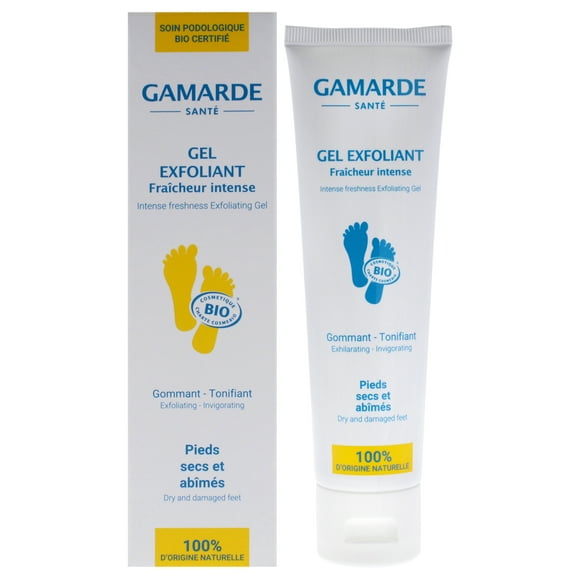 Gel exfoliante para pies secos y dañados de Gamarde para unisex - Gel de 3.38 oz