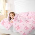thumbnail image 4 of Manfei Girly Pink Bowknot 7 Pieces Bedding Comforter Set For Kids,Dreamy Princess Style Aesthetic Full Bedding Set,Pink Reversible, 4 of 7