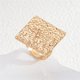 thumbnail image 3 of Stainless Steel Irregular Geometric Open Rings For Women Gold Color Texture Couple Wedding Ring Trendy Elegant Aesthetic Jewelry, 3 of 4