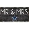 Dallas Cowboys 6'' x 12'' Mr. & Mrs. Sign