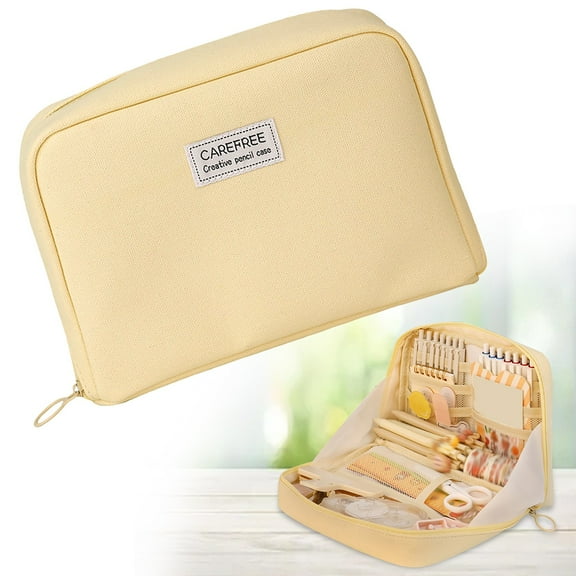 Preplabs Big Capacity Pencil Case Storage Large Capacity Pencil Case Pouch - Zipper Organizer for College Teens, Simple Storage Solution