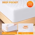 thumbnail image 4 of Heated Mattress Pad Queen Size, Quilted Fitted Electric Mattress Pad with 9 Heat Setting Controller, 2/4/6/10 Hours Auto Off, Soft Mattress Cover Stretches up to 21 Inches Deep, White, 4 of 6