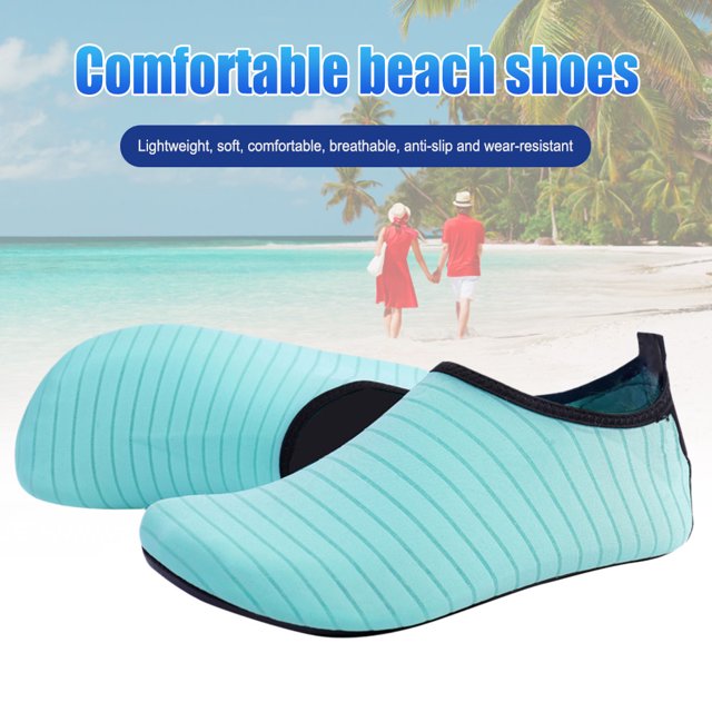 Zapatos de agua de playa unisex, Zapatos antideslizantes para vadear en la playa (3XL verde) Likrtyny Tenis De Mujer Tenis De Hombre
