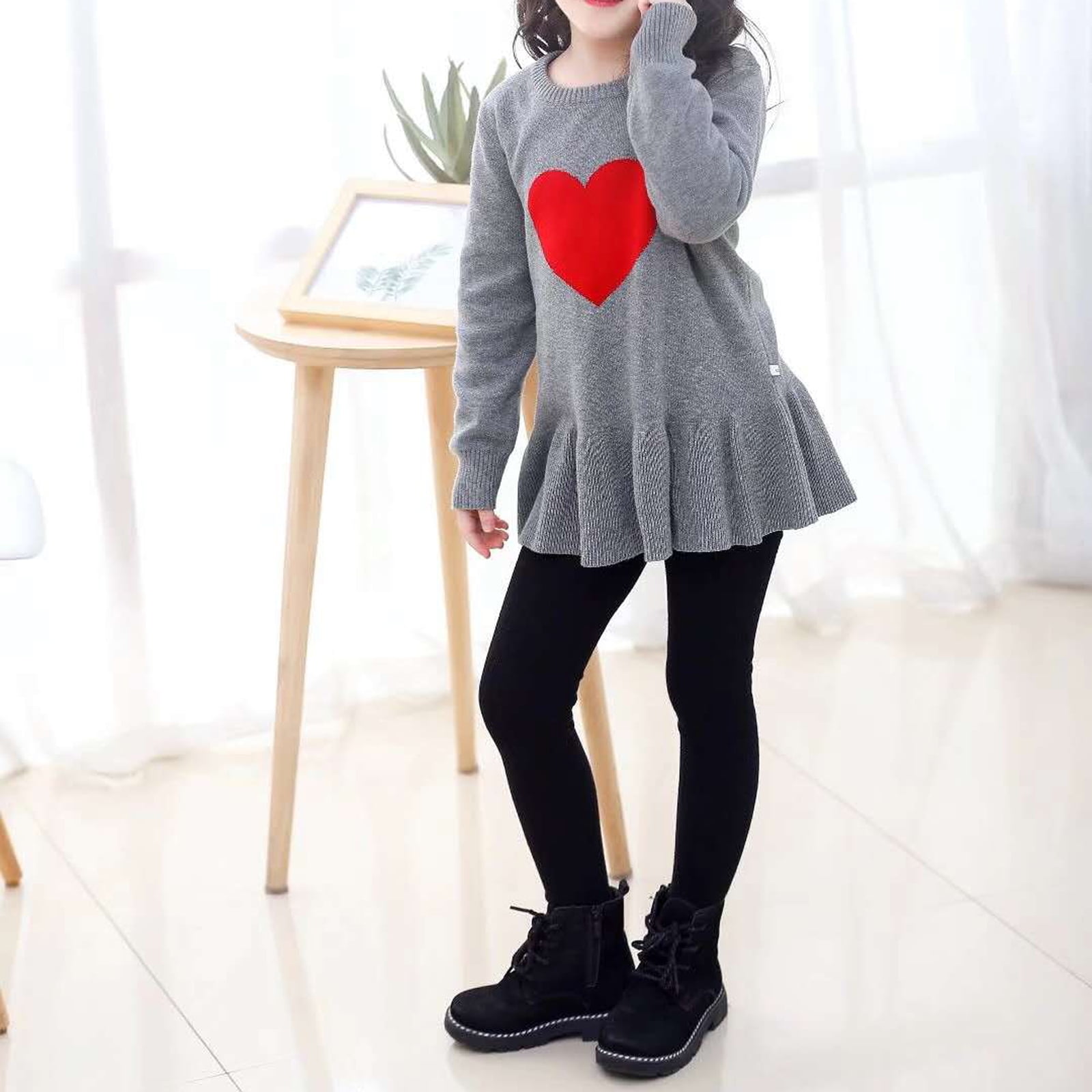 Knitted Ruffle Sweater Dress 
