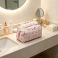 thumbnail image 5 of OCCOA Lace Floral Pen Bag Large Capacity Suitable for Outdoor Travel Handbag Makeup Bag Three-Dimensional Storage Pouch for Stationery Cosmetics, D, 5 of 6
