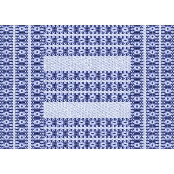 Ahgly Company Indoor Rectangle Patterned Royal Blue Area Rugs, 4' x 6'